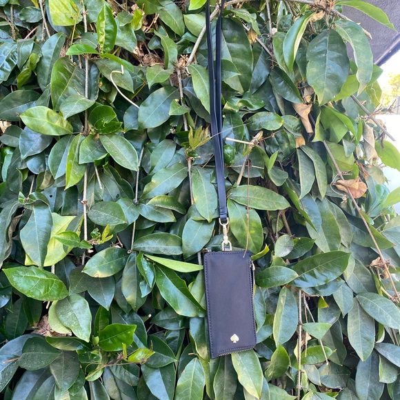KATE SPADE ♠️ Card case lanyard in black ♠️ - Picture 3 of 7